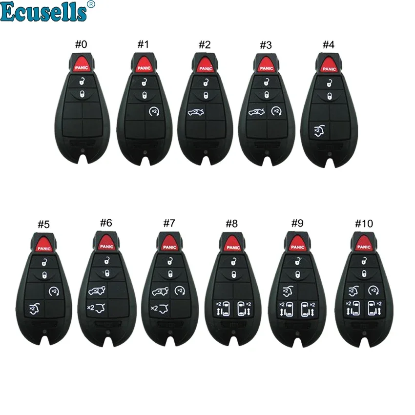 

3/4/5/6/7 Buttons Remote Key Shell for Chrysler 300 Town&Country for Dodge Grand Caravan Journey Jeep Commander with Insert Key