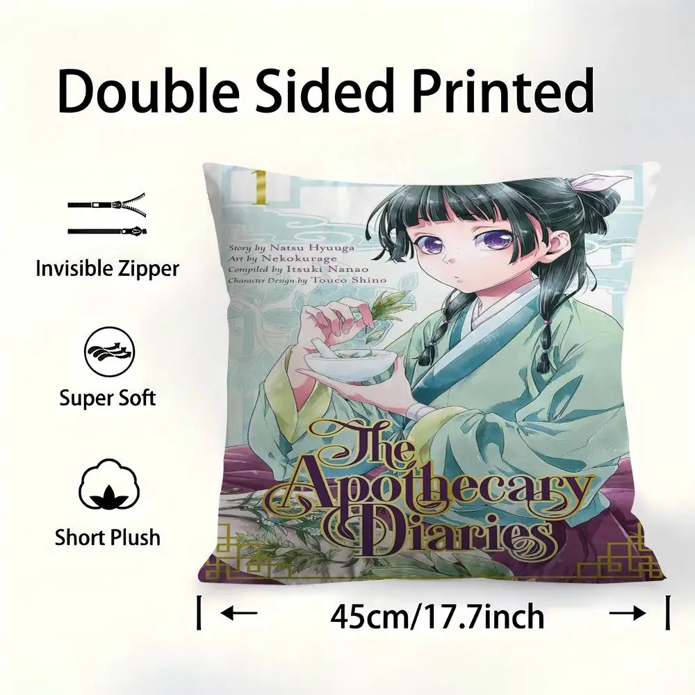 

The Apothecary Diaries Pillow Cushion Cover Pillowcase Living Room Sofa Home Decor Customized