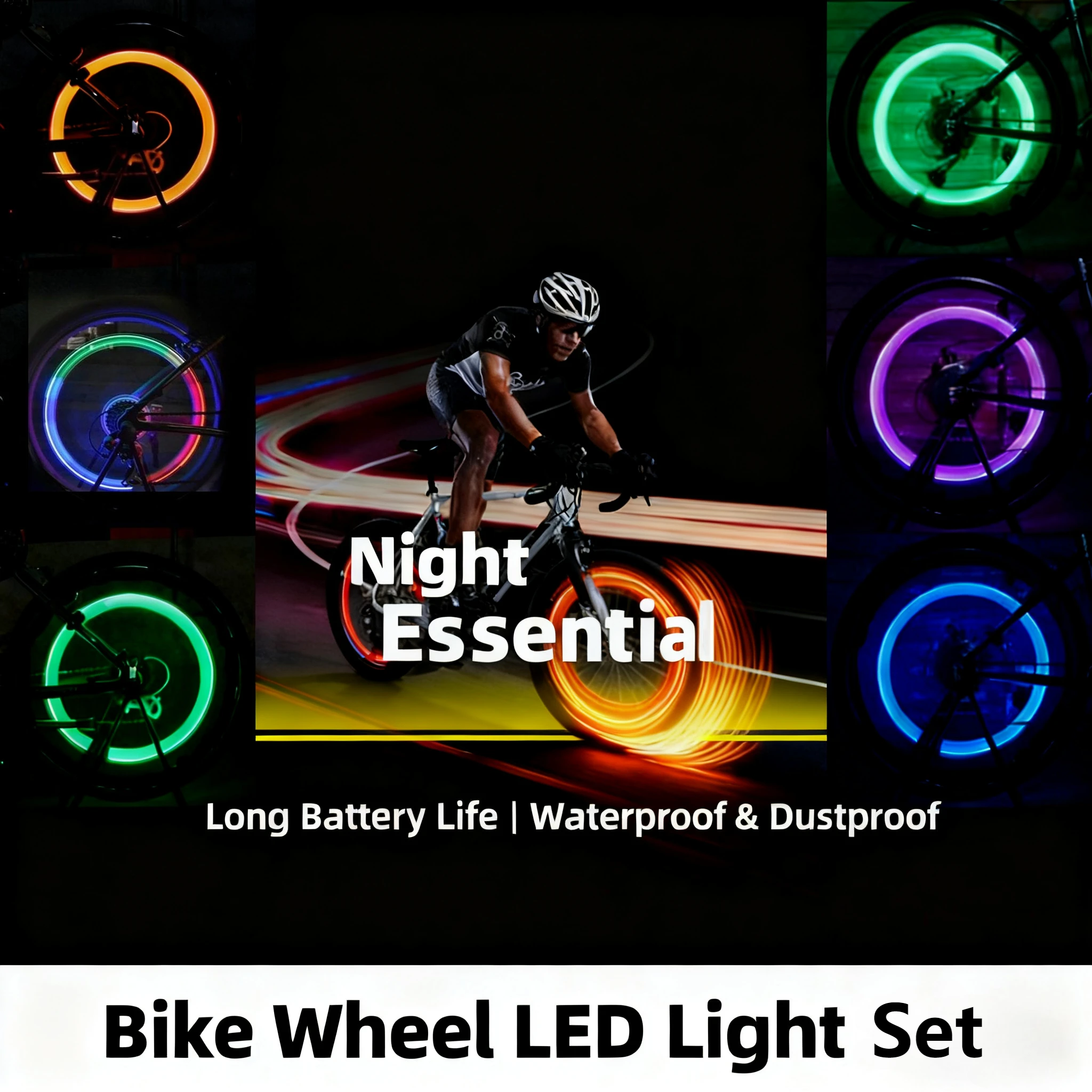 

Неоновая светодиодная вспышка для шин, 1 шт., лампа для велосипеда, автомобильная шина, уплотнительные колпачки для клапанов колес, декоративные лампы, аксессуары для велосипеда