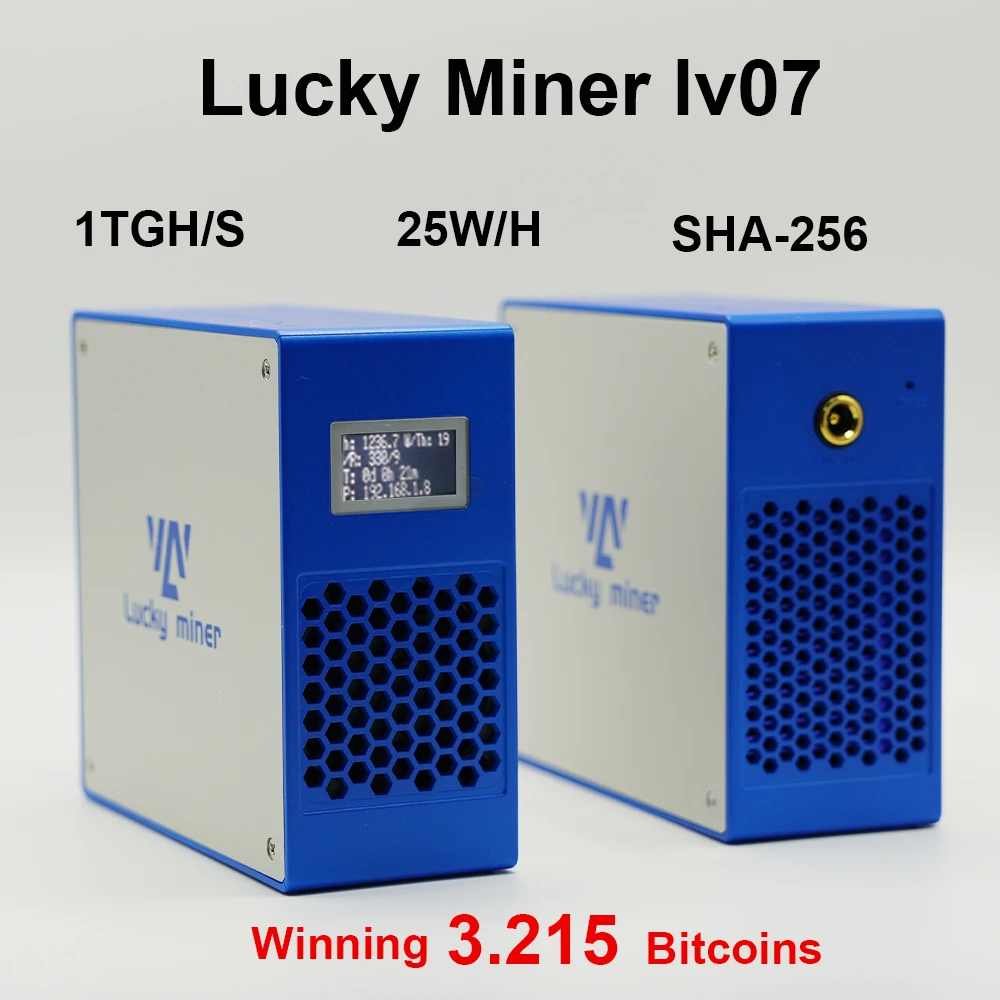 Solo Miner LV07 2.4G WiFi Connection 1TBH/S معدل الحوسبة SHA256 BM1366 تكوين جهاز تعدين البيتكوين Asic Miner