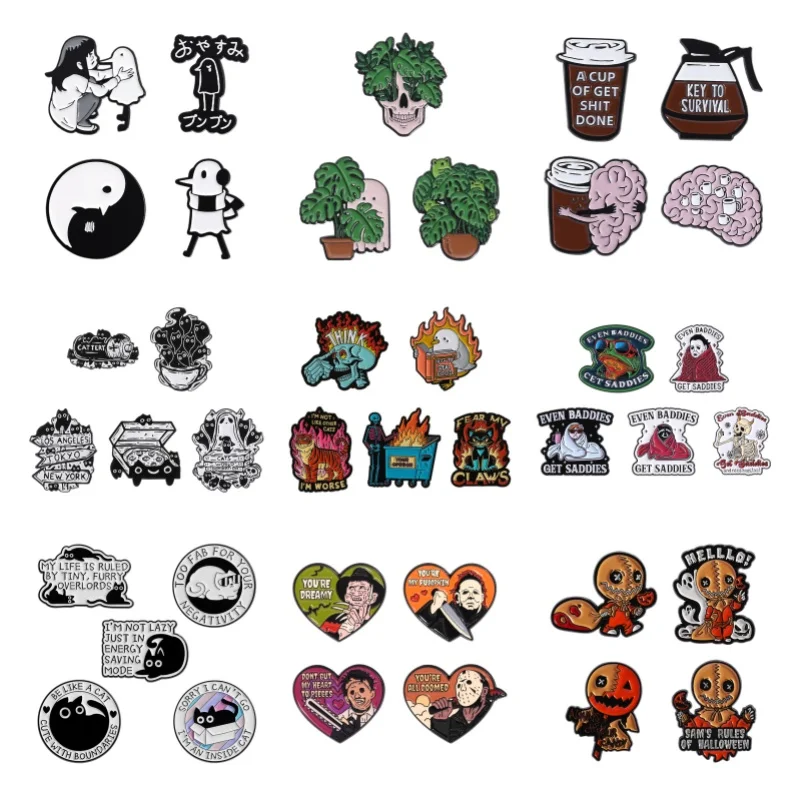 cartoon Halloween Creative Enamel Pin Men Women's Brooch Backpack Badges Brooches for Clothing Badge Jewelry Accessories Gifts