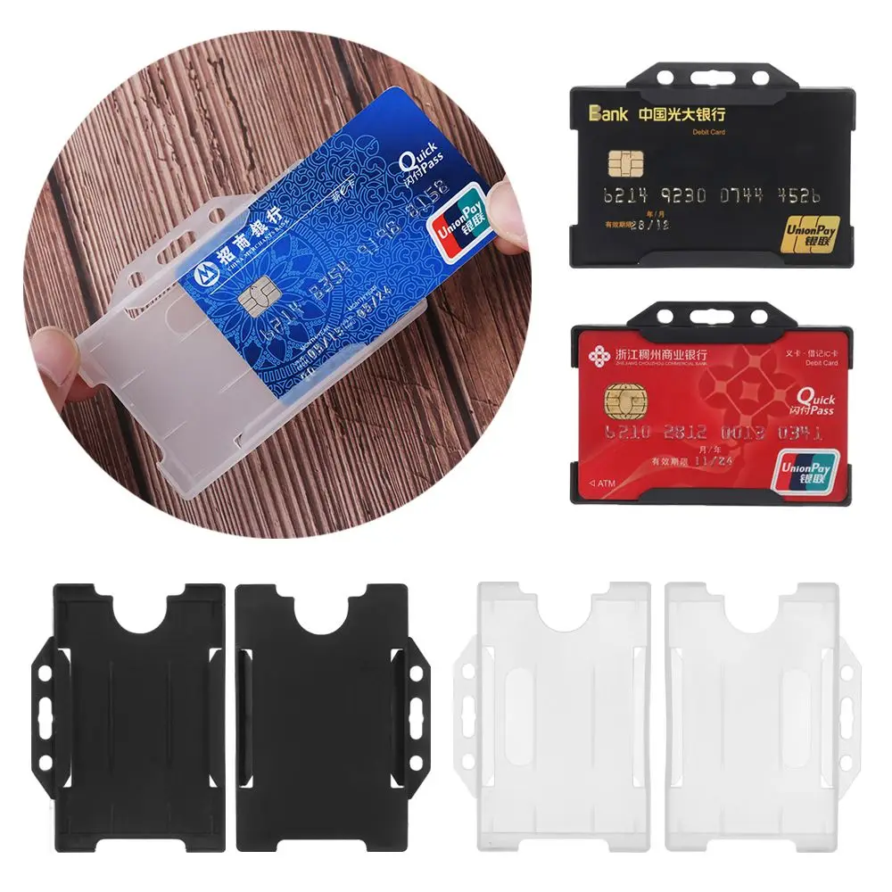 New Hard Plastic Protector Cover Office School Badge ID Business Case ID Card Pouch Card Sleeve Name Card Work Card Holders