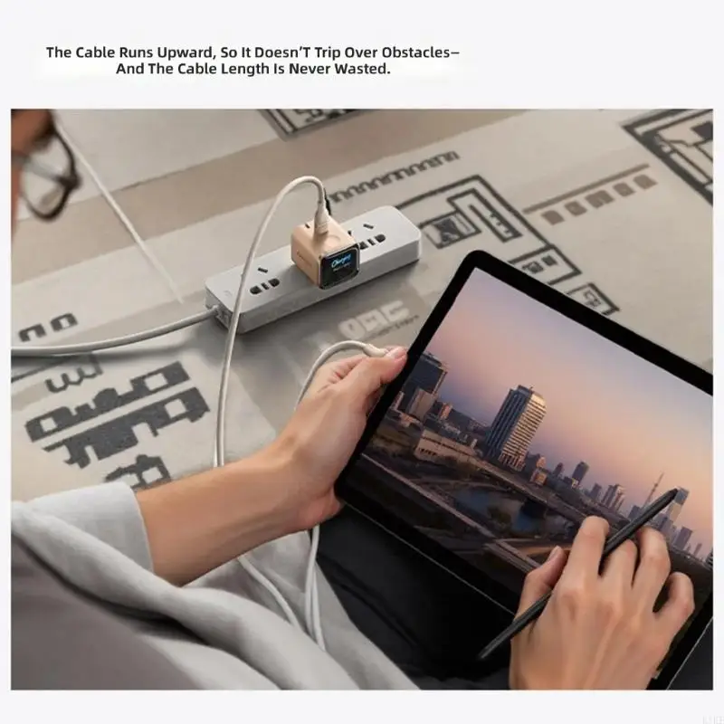 45W Fast Chargers With Intelligent Screen For Charging Progress Monitoring Type C Charging Block For Phone Tablet K1KF