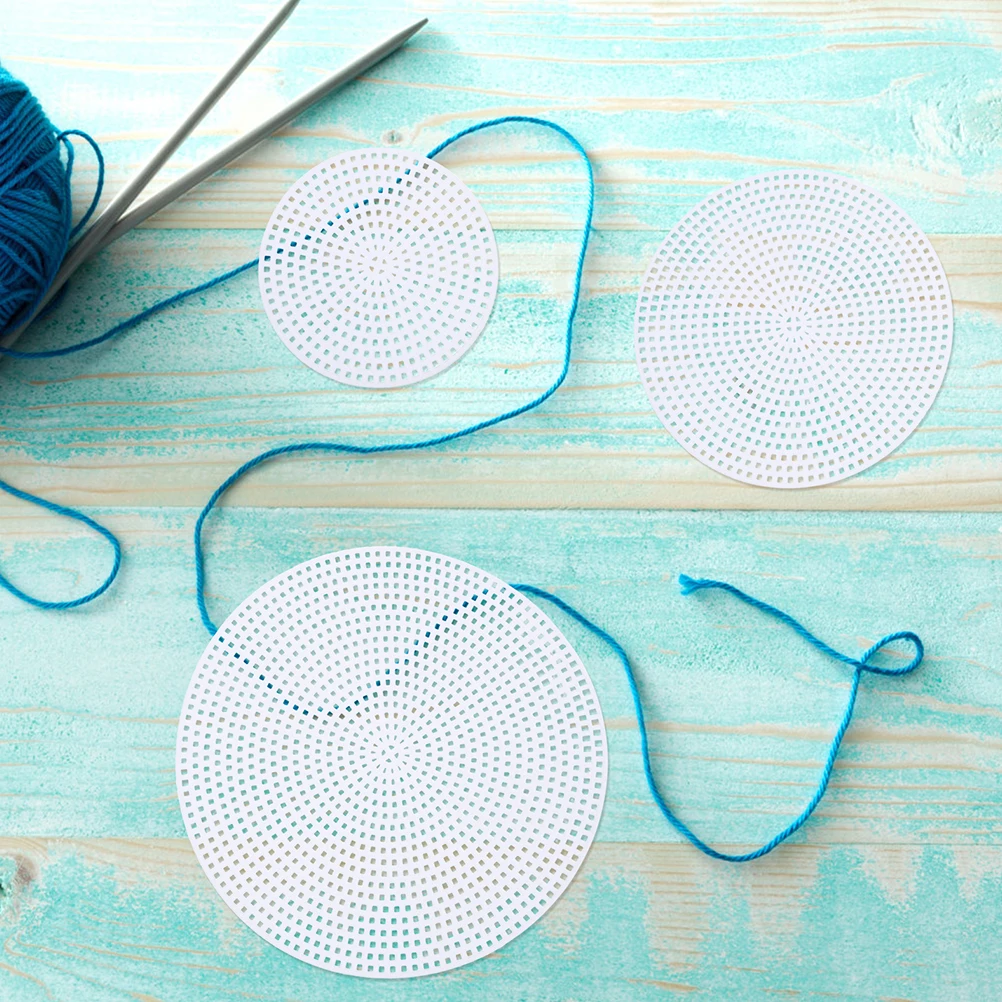 

15pcs Circular Knitting Base Sheets Durable Plastic Mesh For Diy Crafts Cross Stitch Quilting Handmade Sewing Grid Sheets