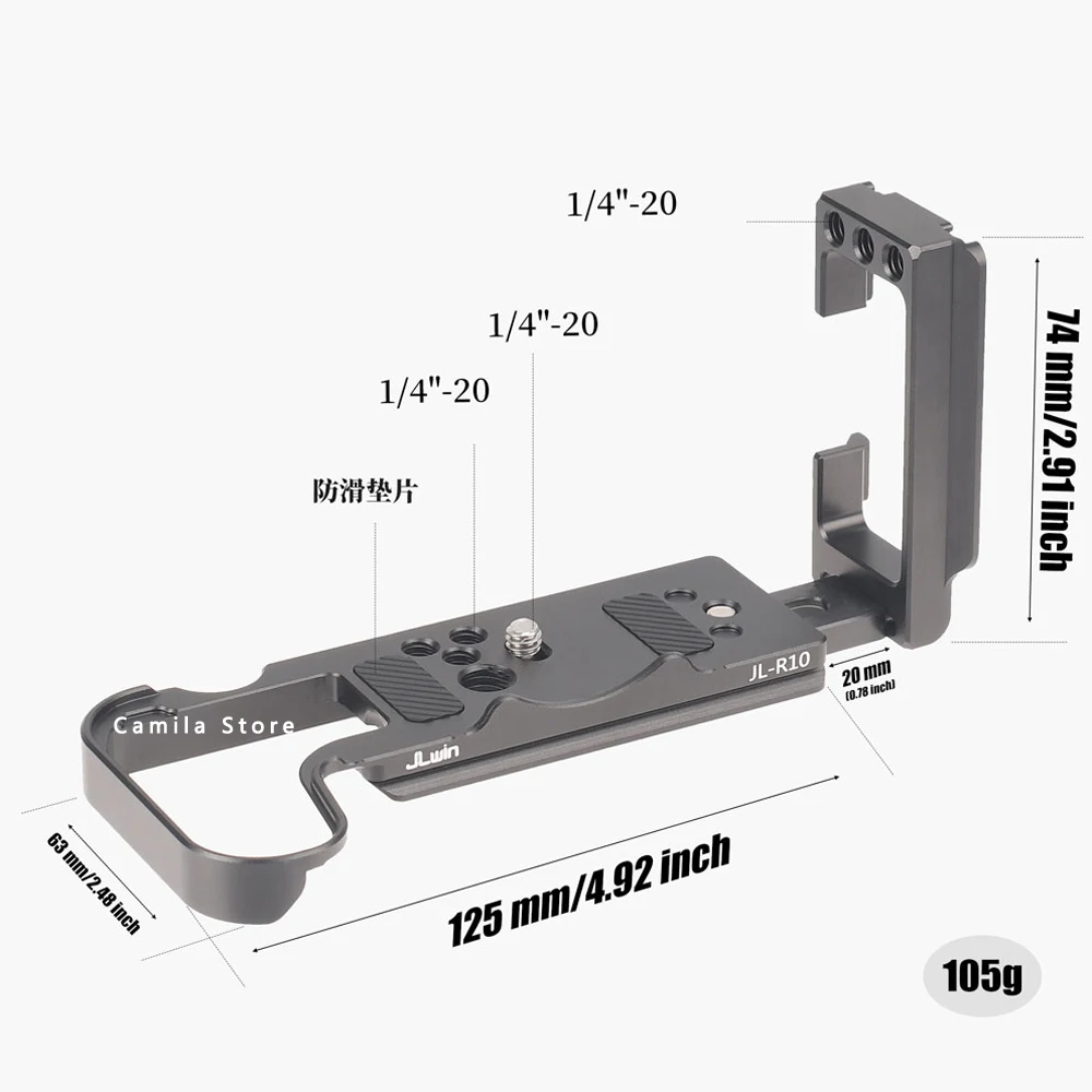 L Shape Plate Vertical Quick Release Plate QR Camera Holder Bracket Hand Mount Grip For CANON EOS R10 Arca-Swiss RRS kirk