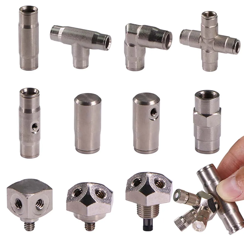 

1-5pcs 3/8" 9.52mm High Pressure Misting Cooling System Quick Connector Slip Lock Brass Joint for 3/16" Atomizing Nozzle Adapter