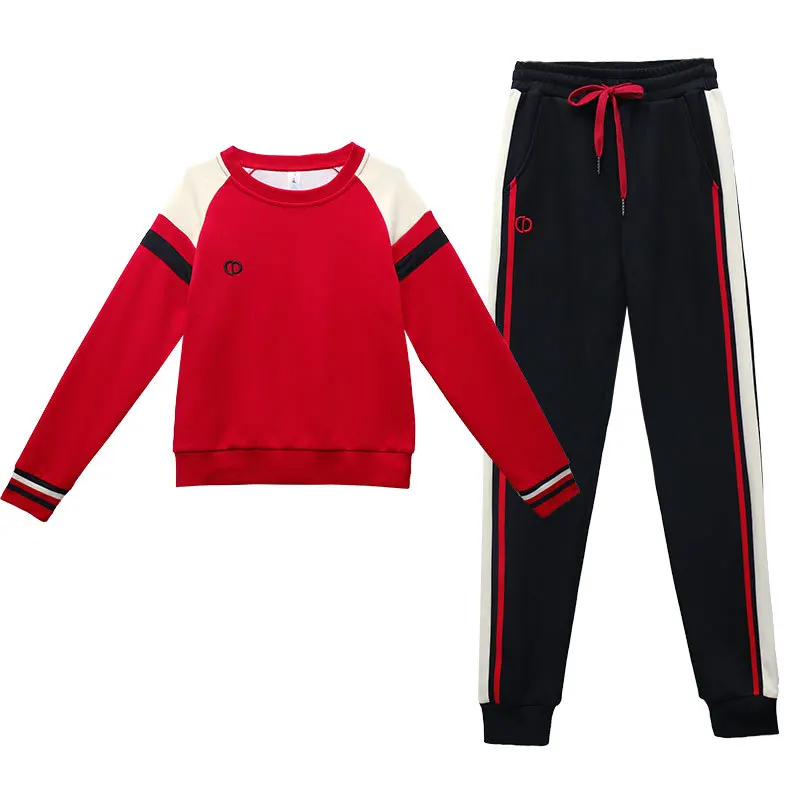 Jaro ženy sport oblek tepláky dlouhé rukáv sweater+pant běžecký jogging fitness atletický volný čas oblečení sada sport oblečení