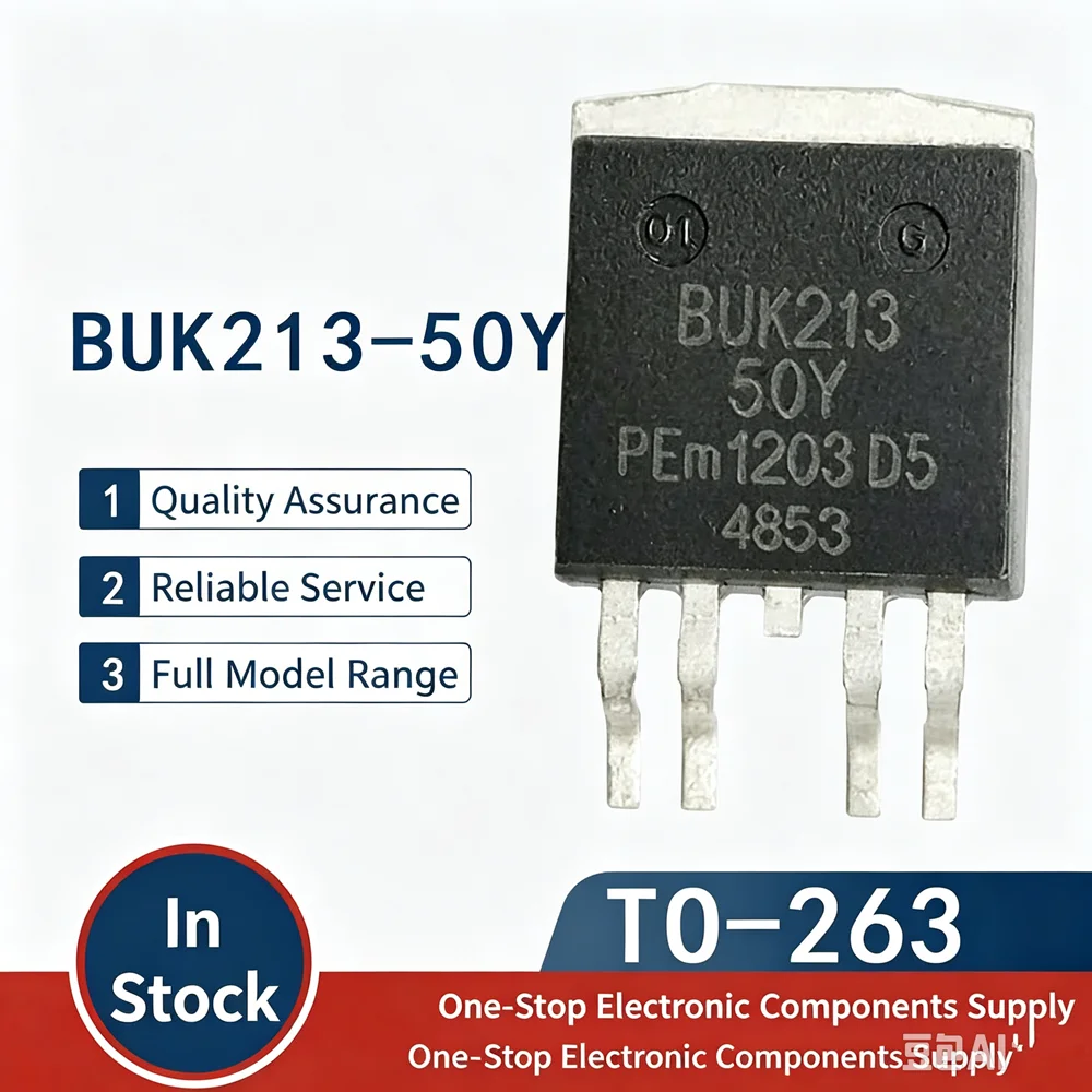 5pcs BUK213‑50Y High‑Side Power Switch TO‑263‑5 50V 22A Smart TOPFET Automotive Load Driver SMD IC