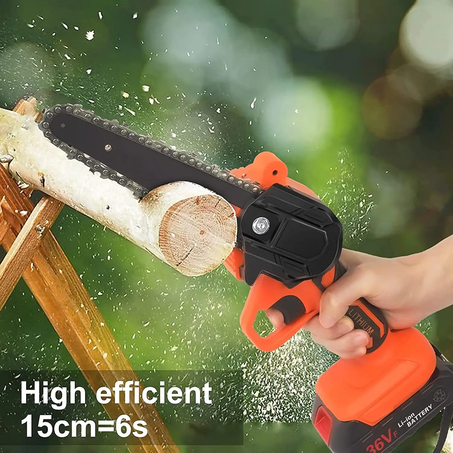 Mini motosserra elétrica sem fio, motosserra elétrica, 36V