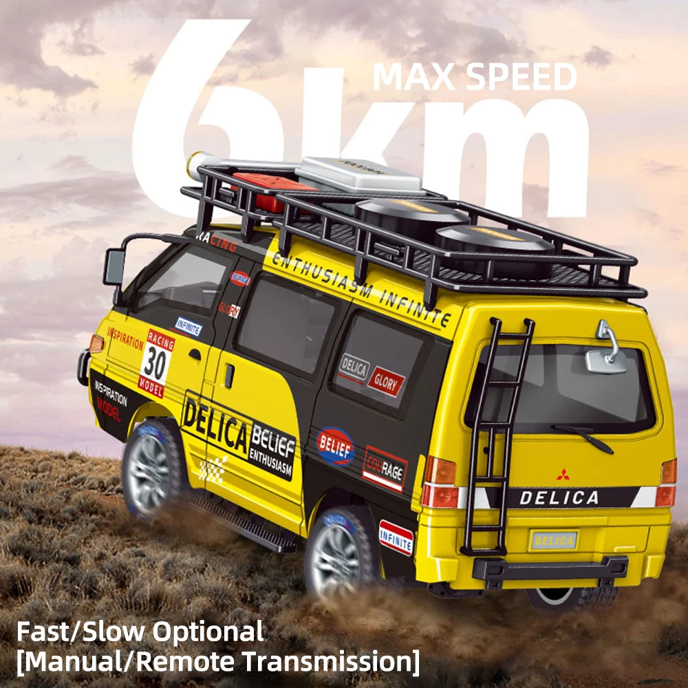 9IMOD RC Car Delica 1:24 Escala Completa 2WD 4WD Veículo de Brinquedo de Controle Remoto Modelo de Brinquedo Minibus