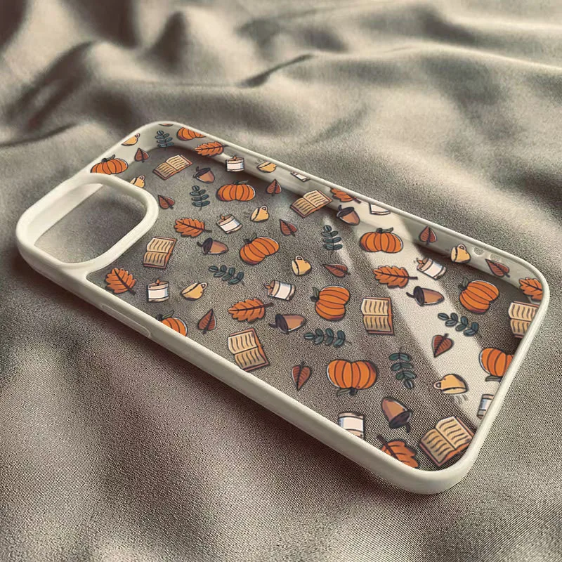 Halloween Niedliche Kürbis-Schädel Transparente Handyhülle für iPhone 18 Pro 17 16 15 14 11 13 12 18 Pro Max 16 Plus 16E Air Stoßfeste Hülle – Detail 16