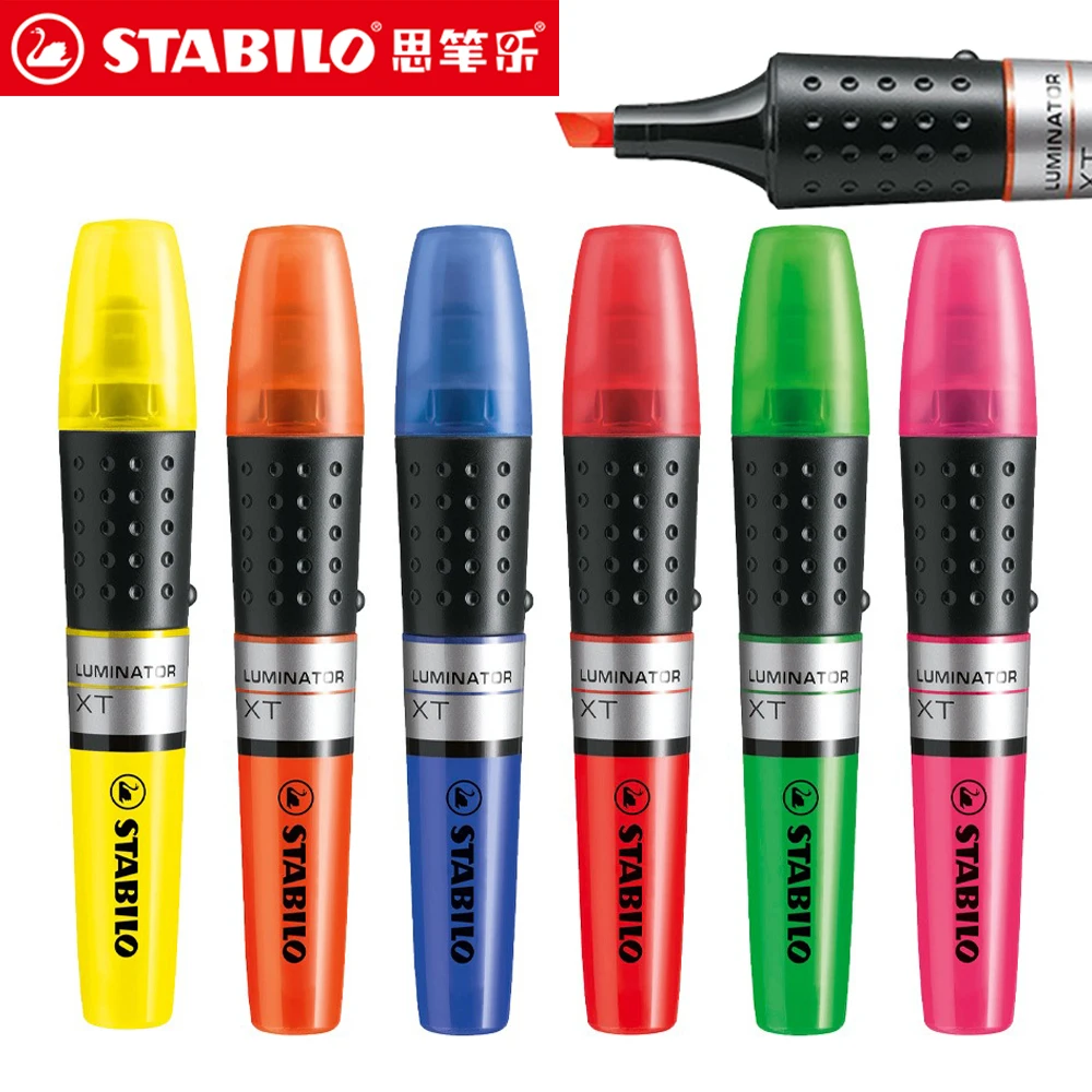 1pcs Stabilo Highlighter Pen Large Capacity Marker Pen for Students Use Color To Highlight Key Points Kawaii School Stationery