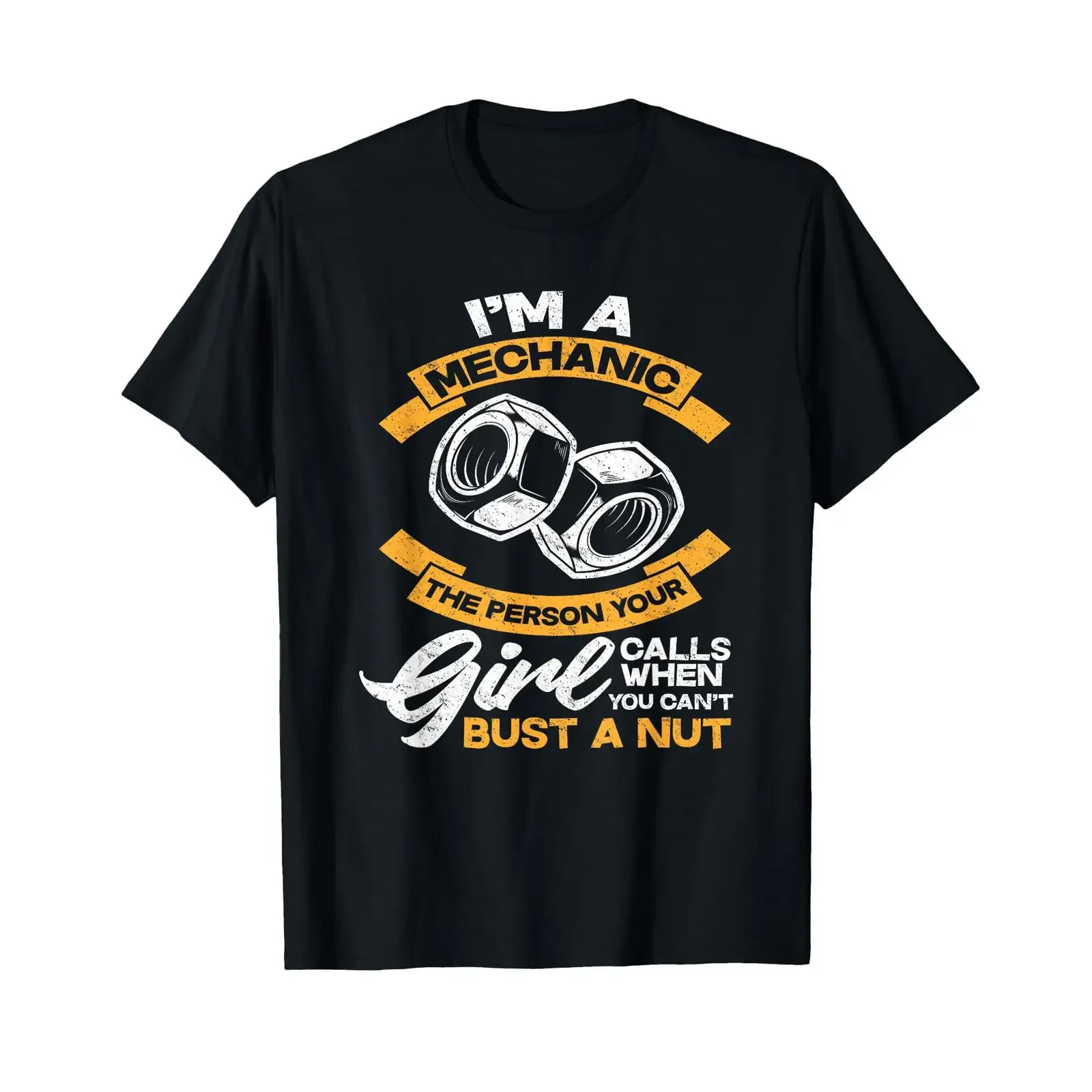 Mechanic Person Your Girl Calls When You Can't Bust A Nut T Shirt vintage Washed homme designer clothes Soft Stylish Versatile