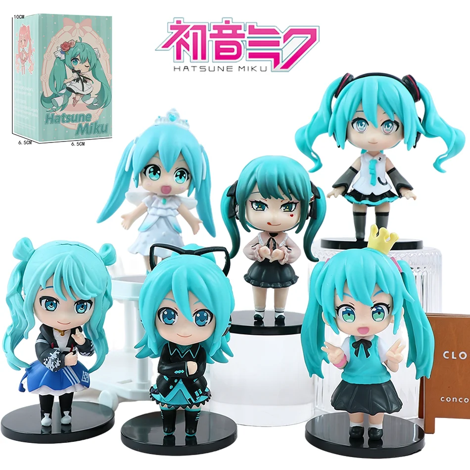 

Hot Sale Hatsune Miku Q Version Blind Box Trendy Co-branded Anime Figure Collectible Model Doll Toy Birthday Gift For Kids