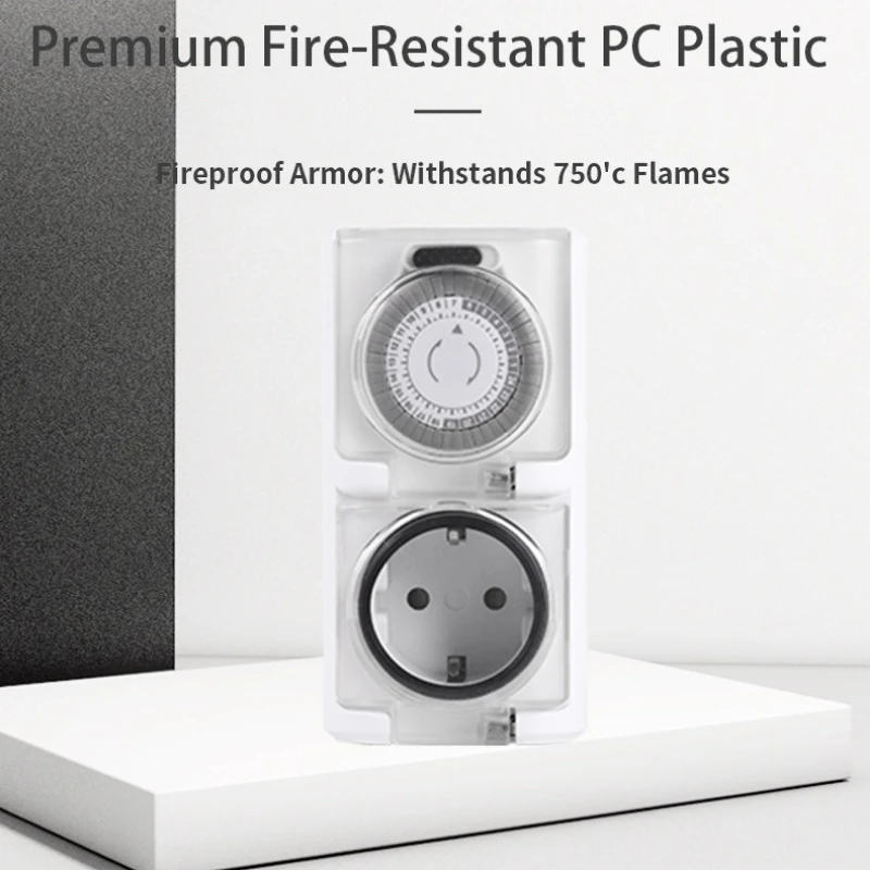 Germany Plug Mechanical Timer Socket 24-Hour Cycle Automatic Switch Electrical Outlet Outdoor Uses A Lamp Fan Fish Tank