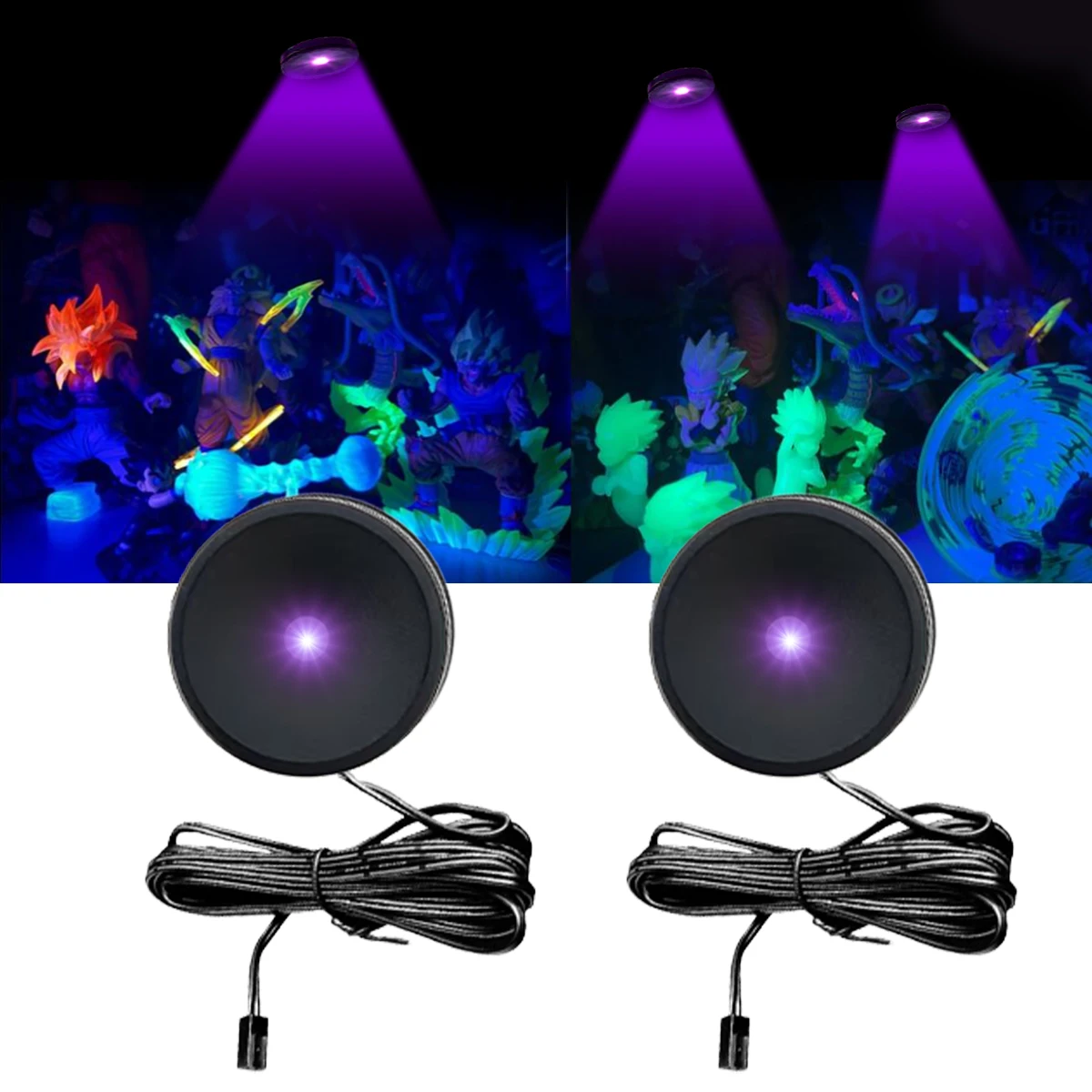 

Точечные светильники черного света на Хэллоуин, светодиодные светильники ультрафиолетовые, стили шкафов, винные шкафы, небольшие прожекторы для корпусов компьютеров