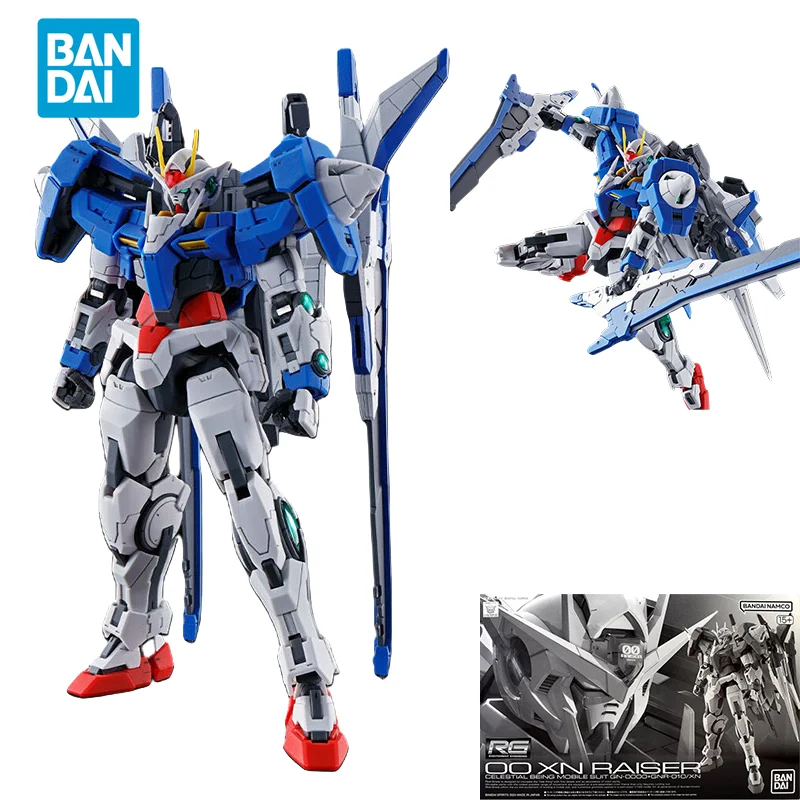 

Spot Direct Delivery Bandai Original Anime GUNDAM Model RG 1/144 00 XN RAISER Action Figure Assembly PB Toys For Children Gift