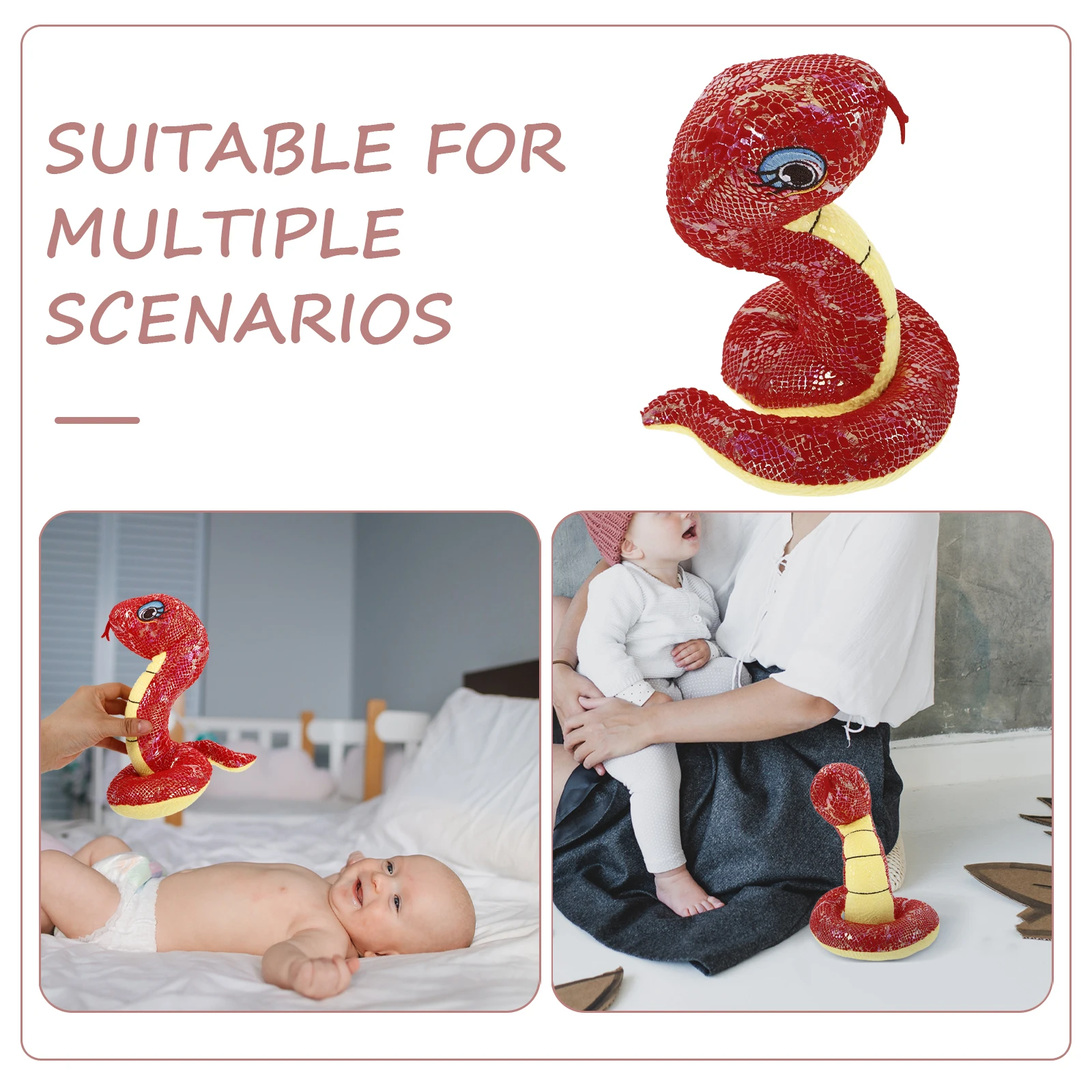 

Sensory Snake Artificial Stuffed Animal Realistic Colorful Prank Party Decoration Jungle Scene Halloween Festival Fake Snake