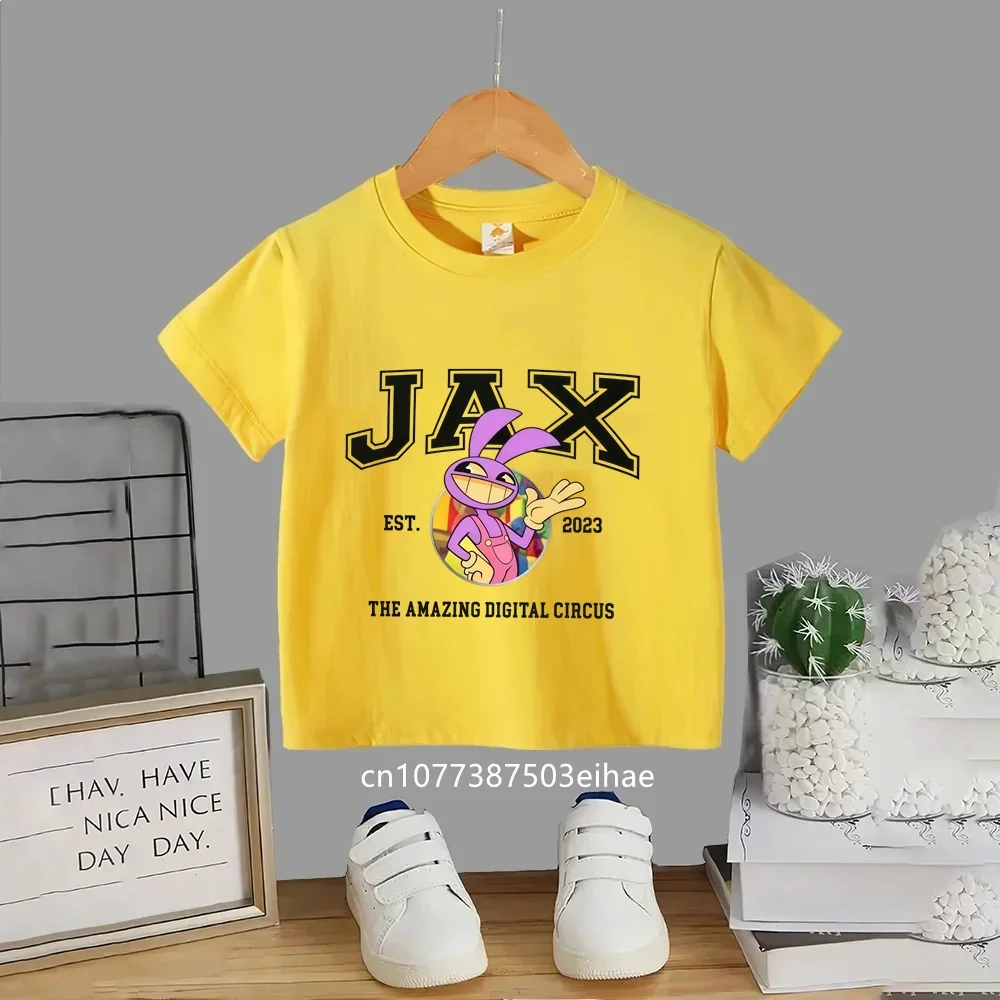 The Amazing Digital Circus Anime Children Tops, Breathable Cotton Short Sleeve T Shirts Boys Girls Summer Daily Casual Tees Gift