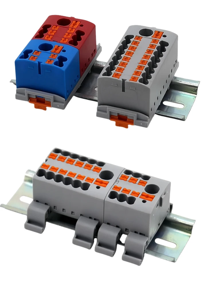 Connecteur de câble câblage rapide Mini Rail-Type Kabelverbinder 1-en-multi-out connecteur de fil de Terminal enfichable