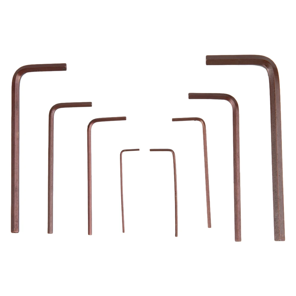 Juego de llaves hexagonales pequeñas de 8 Uds., herramientas hexagonales en forma de L de acero de aleación de 0, 7mm y 4mm para montaje y reparación de componentes de precisión