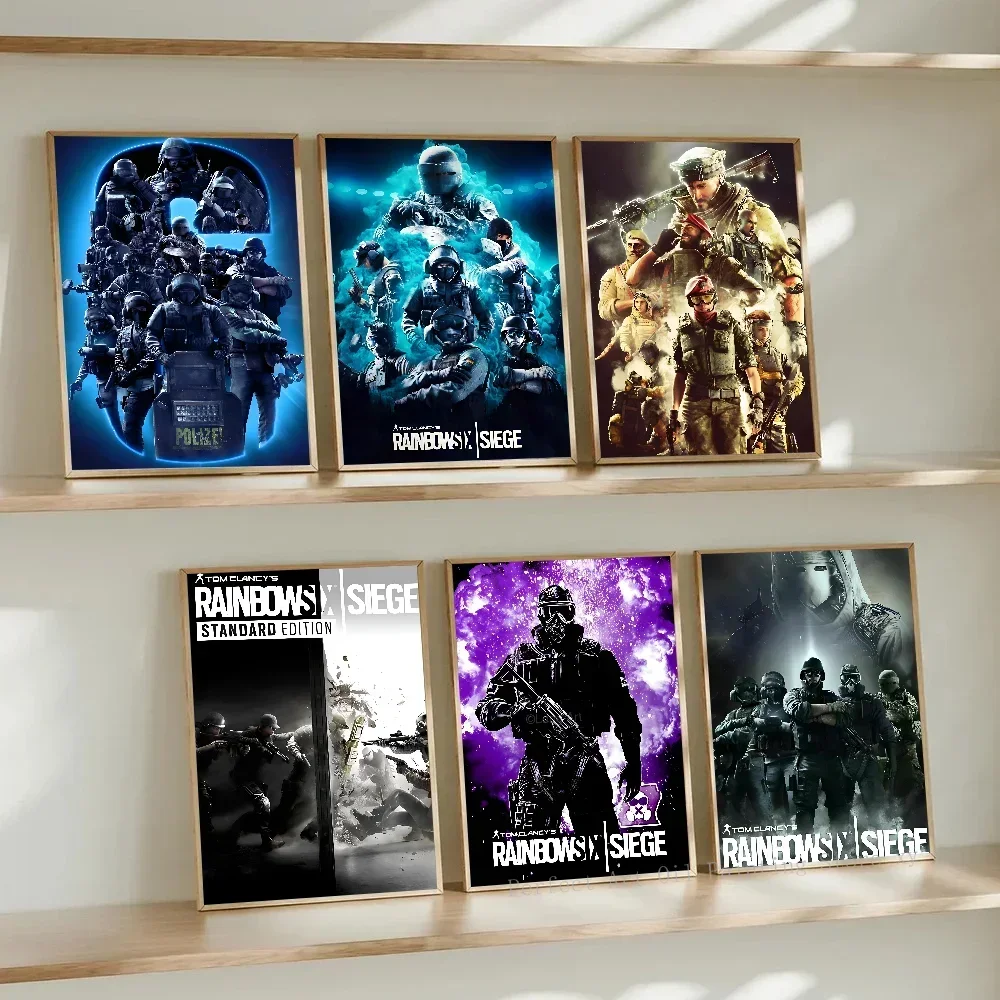 C-Clancy's Rainbow Six Siege Game الكلاسيكية خمر الحد الأدنى جماليات قماش اللوحة لغرفة المعيشة ديكور المنزل الحديث ﻿