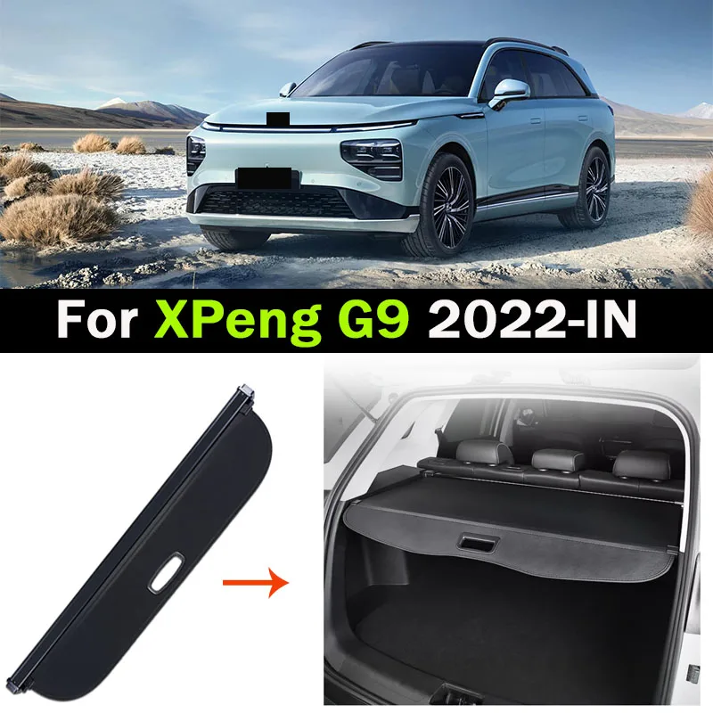 

Car Rear Trunk Cargo Cover For Xpeng G9 20222 2023 2024-IN Luggage Tray Storage Security Shade Shield Curtain Mat Partition