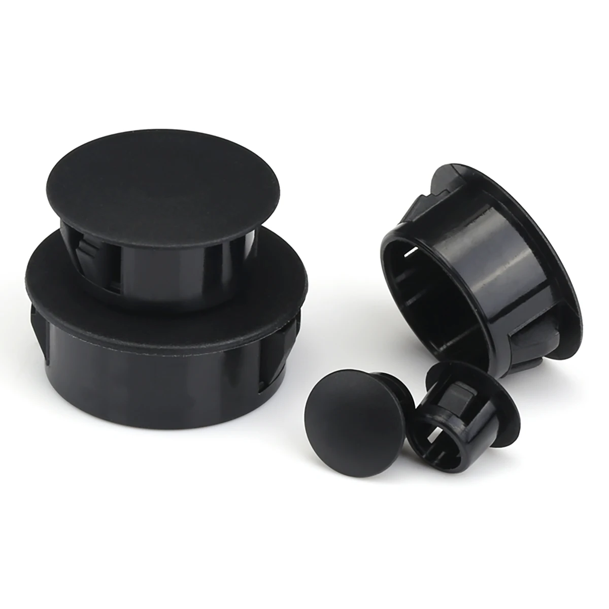 Nylon Plastic Black Round Hole Cover Button Cap/Screw Plug Decorative Cover