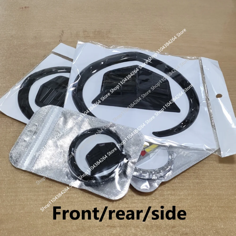 

For Cadillac Front Logo Emblem Badge Rear Trunk Emblem Sticker SRX ATS XTS Logo Wheat Spike Label Badge Sticker Accessories