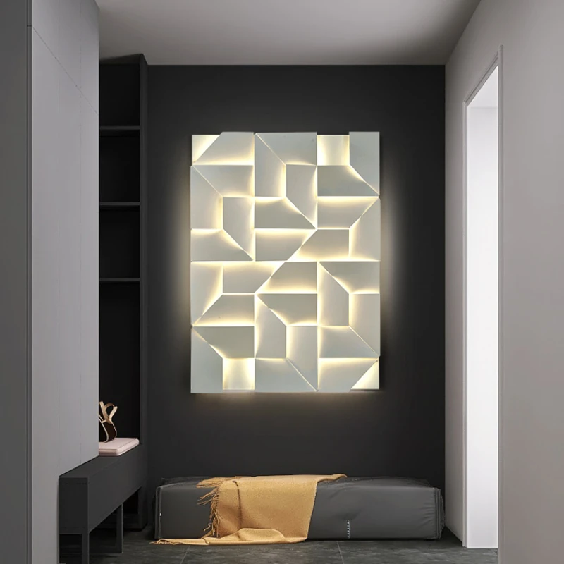 Living room background wall art wall lamp modern and simple outdoor bedroom bedside foyer decorative light