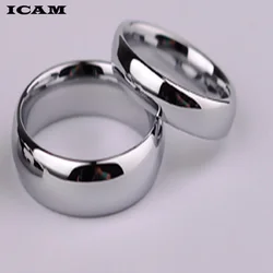 ICAM Fashion jewelry Simple Glossy Mirror Titanium Steel Ring Couple Ring for women men