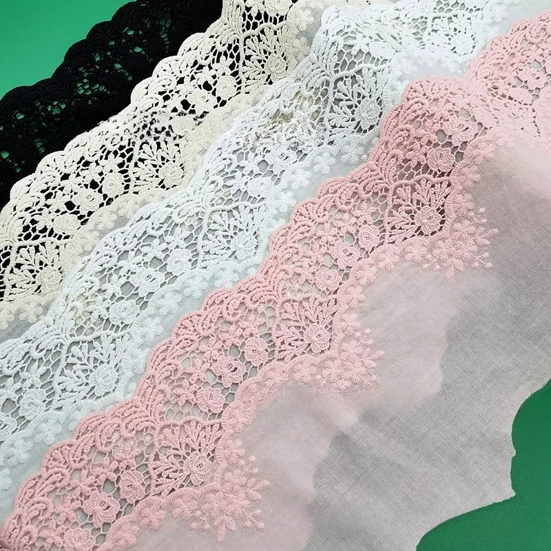 36CM Wide, European Classic Hollow Cotton Embroidery Decal Handmade Lolita  Clothing Accessories Curtain Tablecloth Material