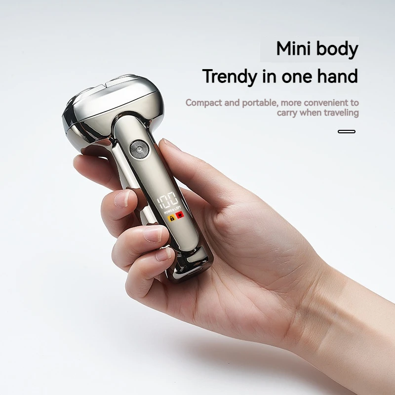 MOTAWISH rasoio elettrico da uomo Mini rasoio a testa magnetica Type-C rasoio per barba corpo elettrolitico ricaricabile