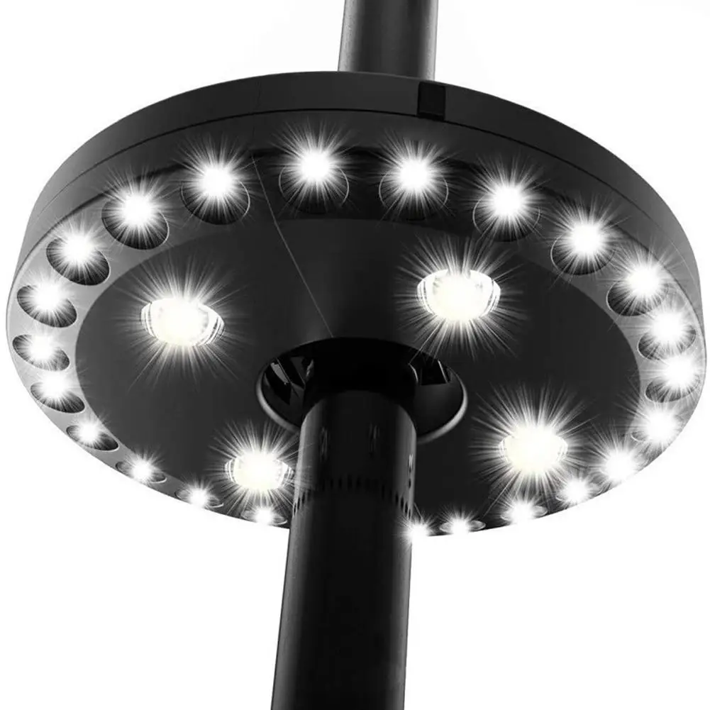 Luz de emergencia para acampar al aire libre, lámpara portátil de 200LM, 24 + 4LED, para Patio, sombrilla, jardín, tienda de campaña, con gancho