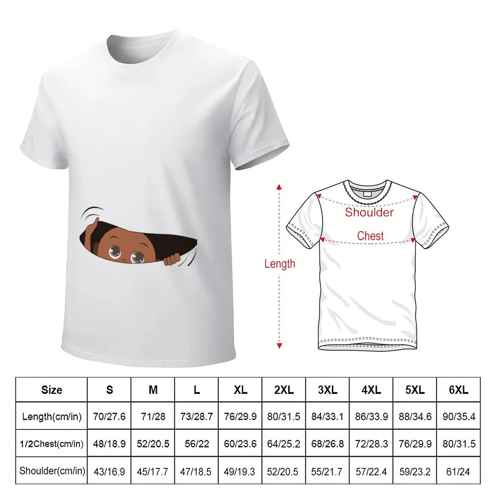 Funny Peeking Baby T-Shirt plus sizes animal prinfor boys oversized mens t shirts pack