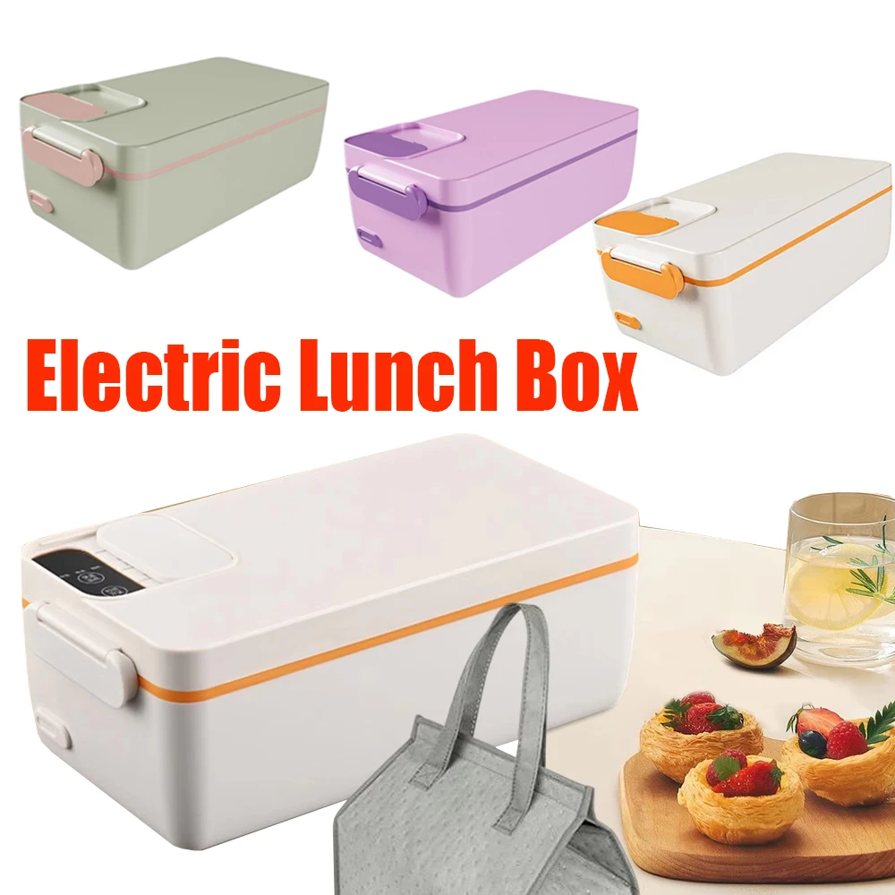 1-liter Wireless Heating Lunch Box Made of 304 Stainless Steel Leak-Proof And Silent Suitable For Offices Cars And Indoors