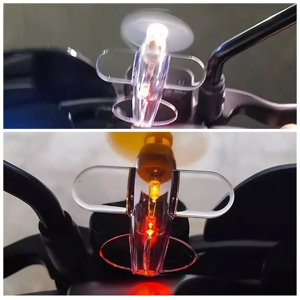 Wind Powered LED Lights Rotating Airplane Motorcycle Handle Decorations Safety Riding Warnings Motorcycle Decorations