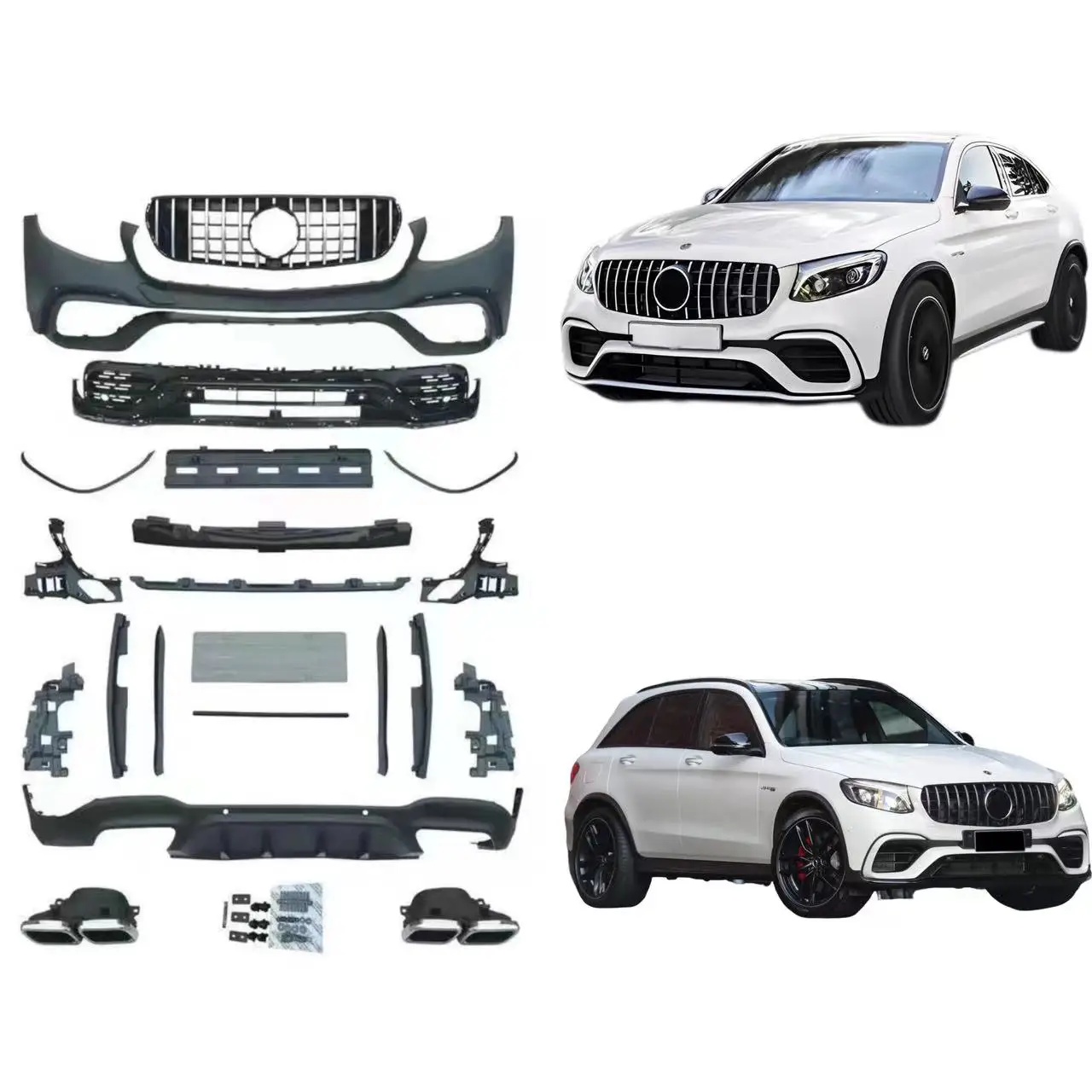 Good Quality Body Kit For Mercedes Benz GLC X253 Modified To GLC 63 AMG 2015-2018