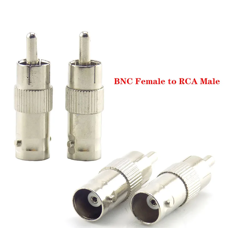 2/5/10Pcs BNC Female To RCA AV Male Connector RCA BNC Splitter Plug Adapter For CCTV Security Camera Surveillance Video D6