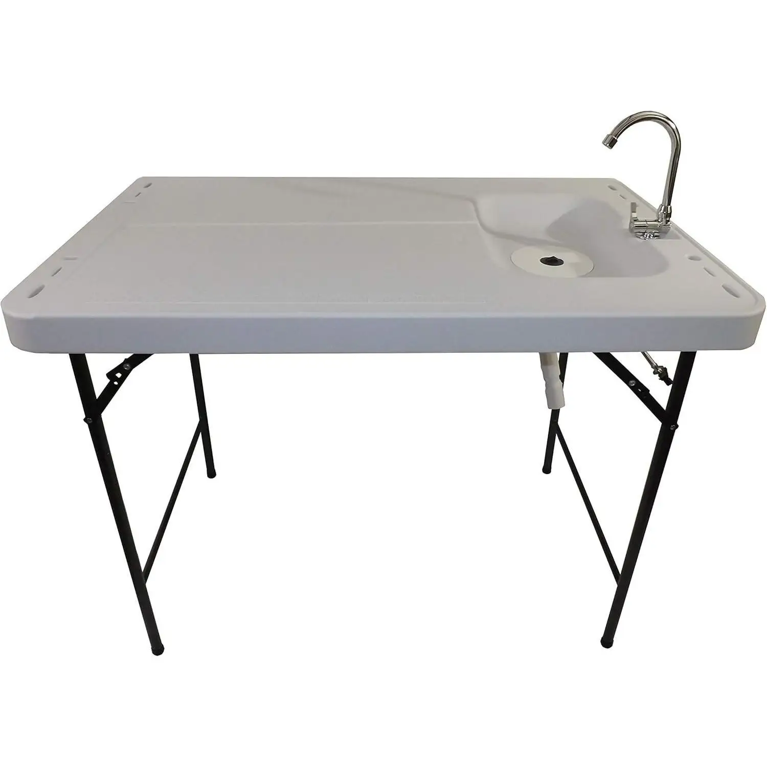 

Premium, Extra-Large Fish and Game Cleaning Table with Sink and Folding Legs