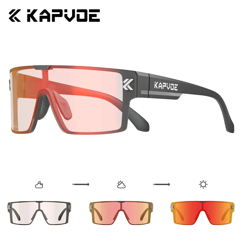 

KAPVOE велосипедные очки с магнитными фотохромными линзами унисекс UV400, спортивные очки на открытом воздухе, солнцезащитные очки для бега и вождения на горном велосипеде