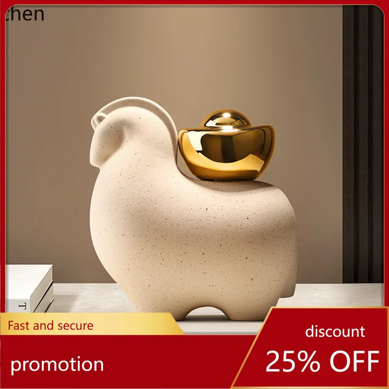 YFY New Chinese Style Creative Decorative Ornament for Wealth,  Home Entryway, Living Room, Tabletop, and TV Cabinet
