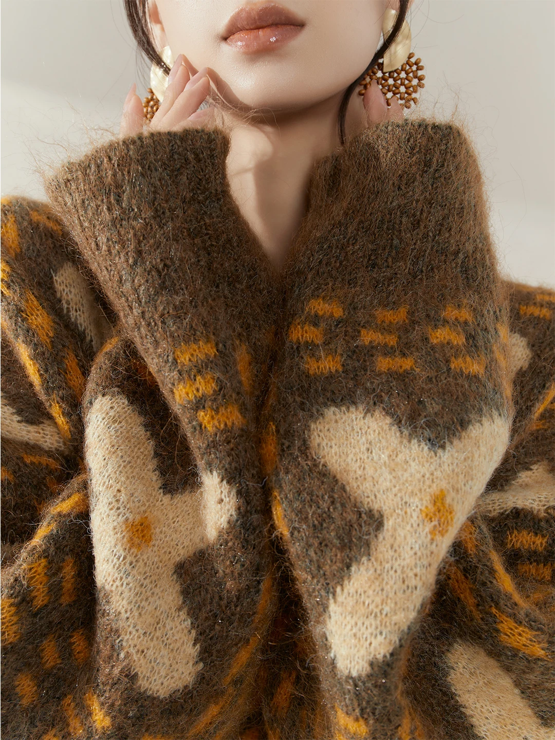 

Круглый вязаный свитер Flowing Era Ne, женский свободный ленивый свитер, осень-зима, Новое поступление, повседневный удобный свитер с мультяшным принтом...