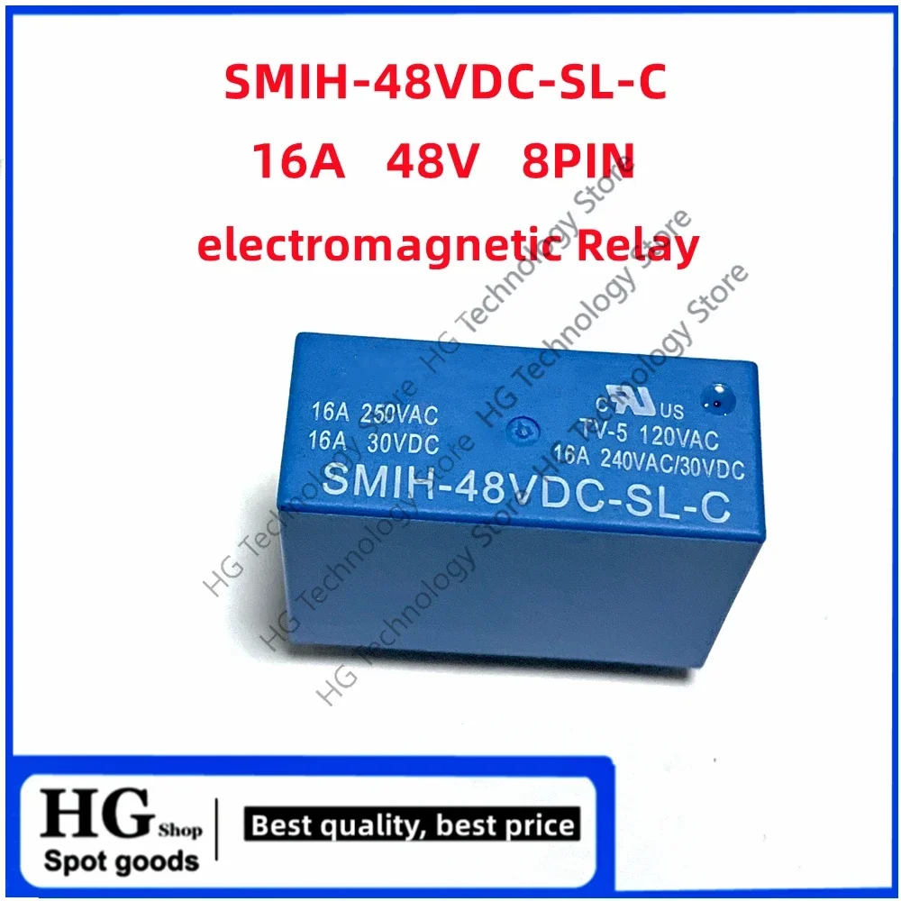 

10PCS/Lot Original new SMIH-48VC-SL-C DC48V 16A DIP-8 electromagnetic relay