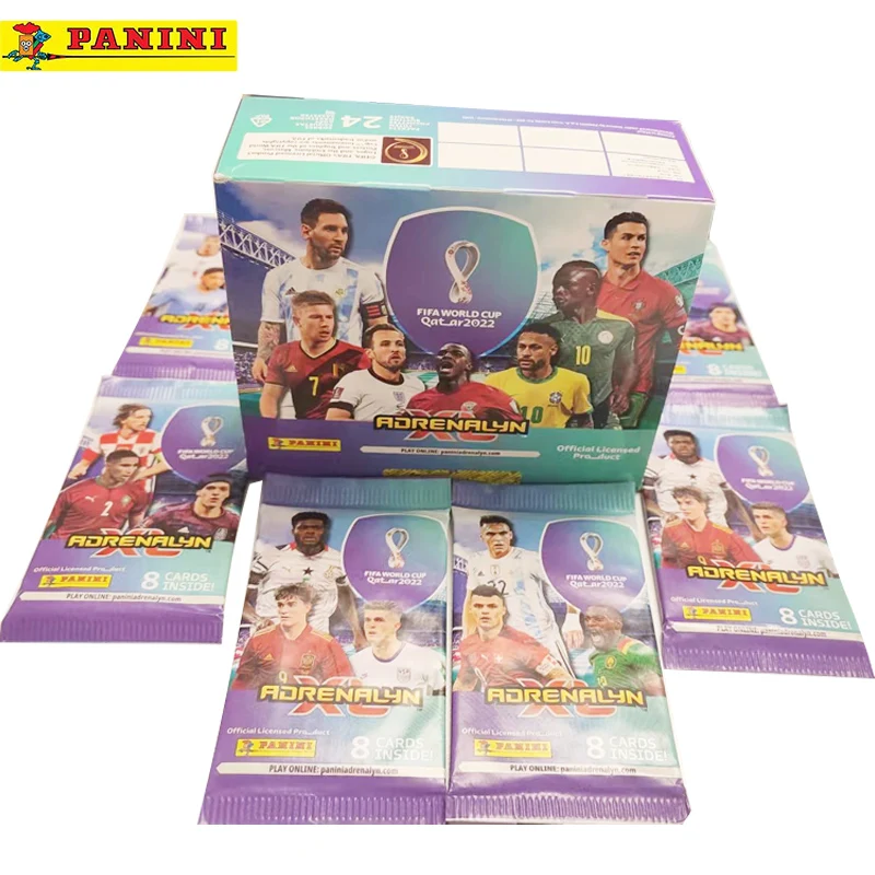 2022 Panini Football Star Cards Box Qatar World Cup Soccer Star Collection Messi Ronaldo Footballer Limited Fan Cards Box Set