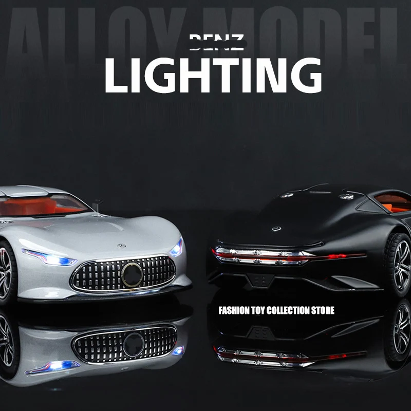 1: 24 AMG Vision GT Fast and Furious Alloy Car Model Diecasts Toy With Sound and Light Vehicles Decoration Toys For Kids Gift