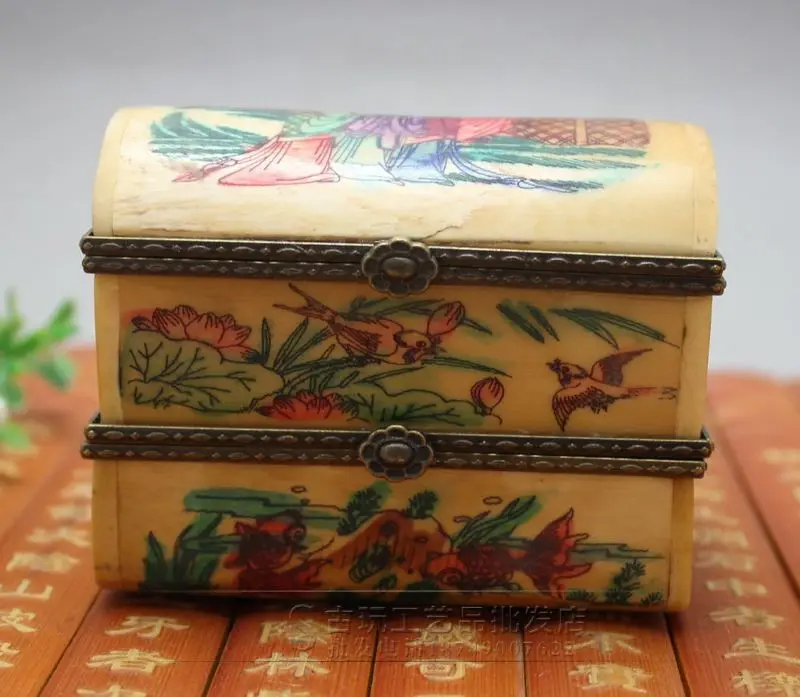 Wholesale  items, vintage collection, vintage bone carvings, painted double-layer jewelry boxes, and random shipment