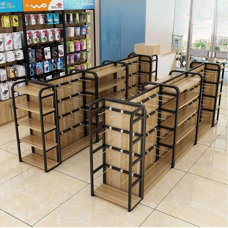 Display cabinet Supermarket shelf Display stand Multi-layer snack hook rack Display rack Middle island rack Double-sided
