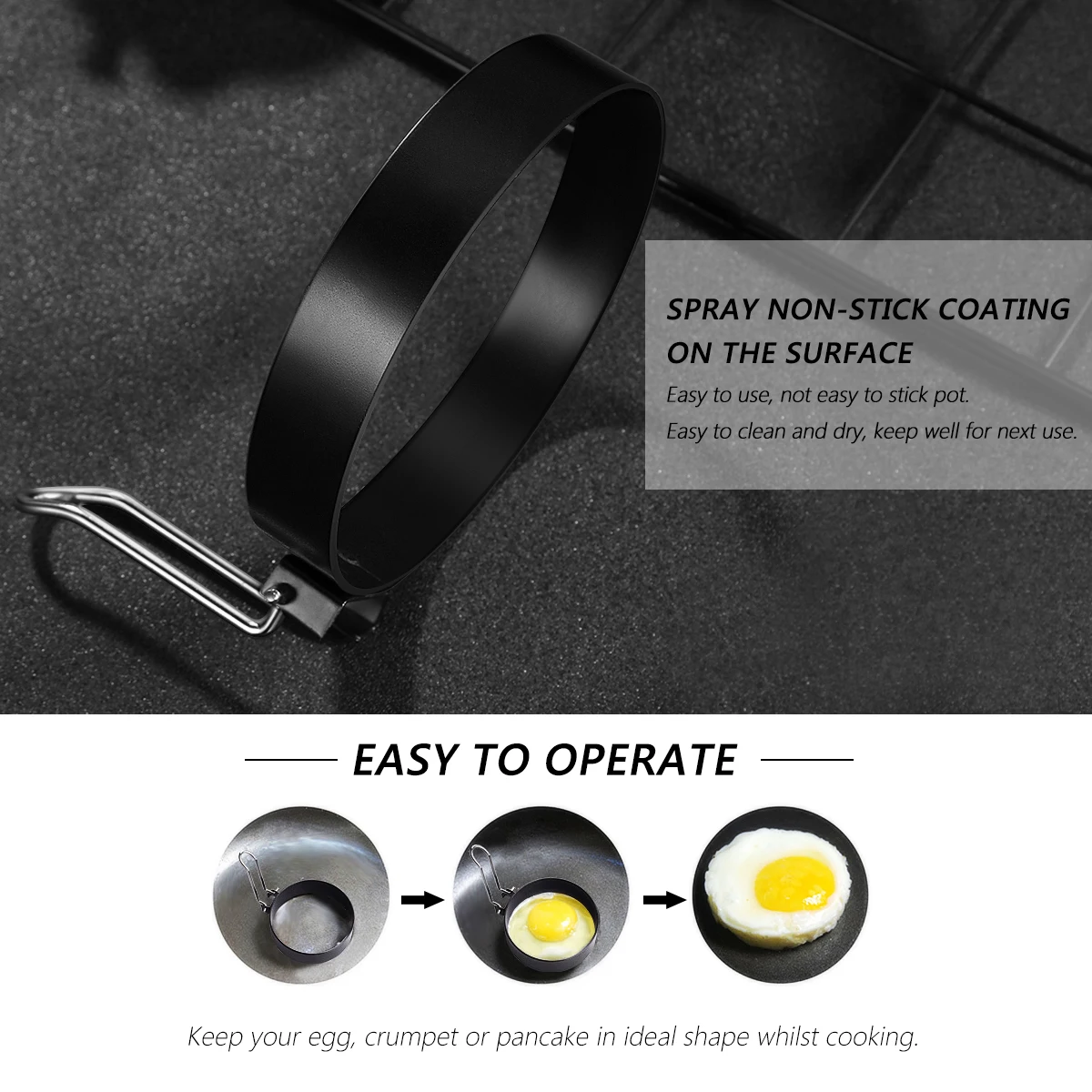 

Egg Omelet Pan Poached Pancake Circle Mold Kitchen Tools Cooking Mould Ring The