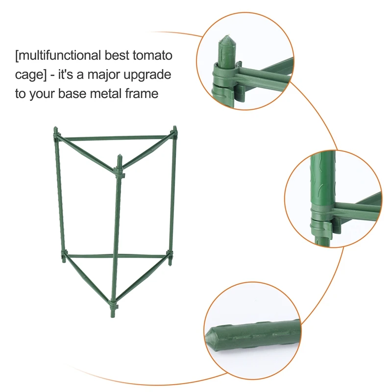 Garden Plant Support,Tomato Growing Cage For Vertical Climbing Plants Support Climbing Flowers&Fruit Grow Cage 48 Pcs